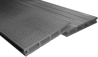 Endorphin® WPC Terrassendielen Komplettset 2-50m² Hellgrau - Mit Unterkonstruktion & Clips – WPC Dielen Wetterfest Und Pflegeleicht – Hohlkammerdiele Rutschfest – Dielenlänge 220cm (4qm)