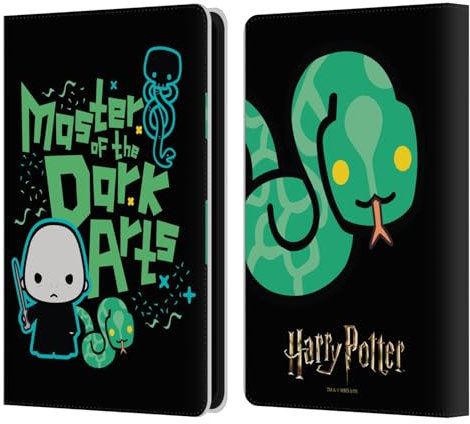 Head Case Designs Offizielle Harry Potter Voldemort Deathly Hallows I Leder-Wallet-Hülle Kompatibel mit Kindle Paperwhite 5 (2021)