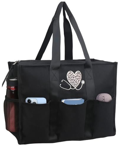 ABAMERICA Bolsas de enfermería para el Trabajo, Bolsa de enfermería, múltiples Bolsillos, Impermeable, organizadora, con Cremallera, Bolsa clínica para Estudiantes de enfermería, Salud en el hogar