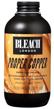 BLEACH LONDON Proper Copper Crème colorante semi-permanente pour cheveux – Auburn chaud, végétalien, sans cruauté envers les animaux, teinture temporaire vibrante (150 ml)