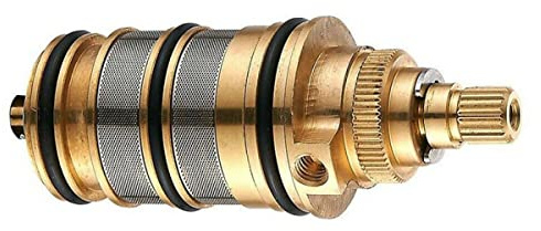 RANRAO Messing Ersatz, Thermostatische Messing-Duschkartusche, Temperaturregelung Messing Ersatz, Messing Ersatz Thermostatische Kartusche Dusche Mischbatterie Ventil Bar Reparatur Kit