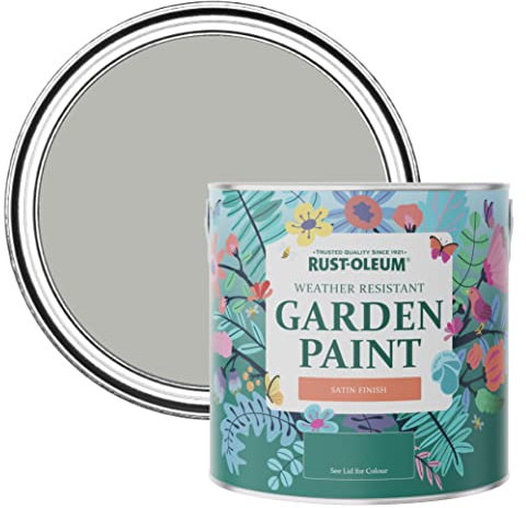 Rust-Oleum Grey Mould-Resistant Garden Paint In Satin Finish - Grey Tree 2.5L