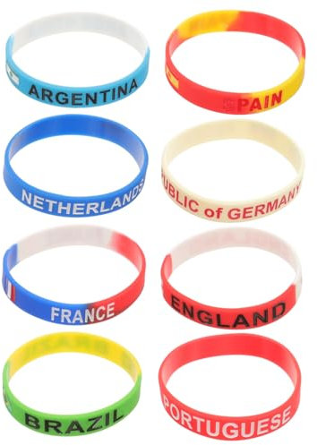 KICHOUSE Elegante Katar-Fan-Armbänder Silikon-Armbänder Fußballspiel Cheer Supplies elastisches Armband