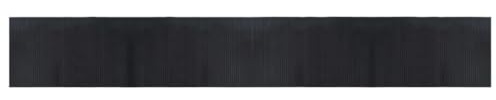 vidaXL Teppich, Bambusteppich Rechteckig, Bambusmatte rutschfest für Wohnzimmer, Läufer Küchenteppich Flurteppich, Modern, Schwarz 60x400cm Bambus