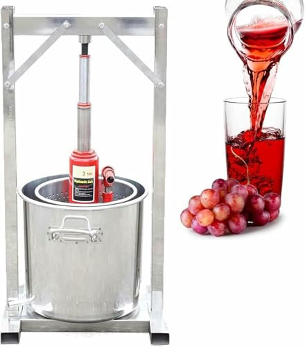 FUEPRFL Presse Aux Fruits, Vin De Fruits, Presse Manuelle, Manuel De Presse Au Miel, pour Le Jus, Le Cidre, Le Vin, l'huile d'olive, Exploité Manuellement ~ /