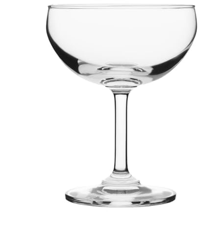 Olympia Cocktail Champagne Coupe Glasses 200ml (6 Pack) Liquor Glasses Set for Wine, Cocktails, Glasswasher Safe CZ009
