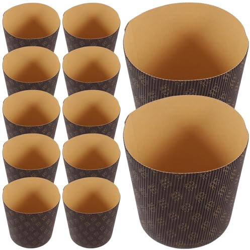 OATIPHO 25 Piezas de Moldes de Papel para Hornear Panettone 4 Pulgadas, Revestimiento Resistente Grasa para Pasteles y Cupcakes, Capacillos Desechables para Repostería Casera