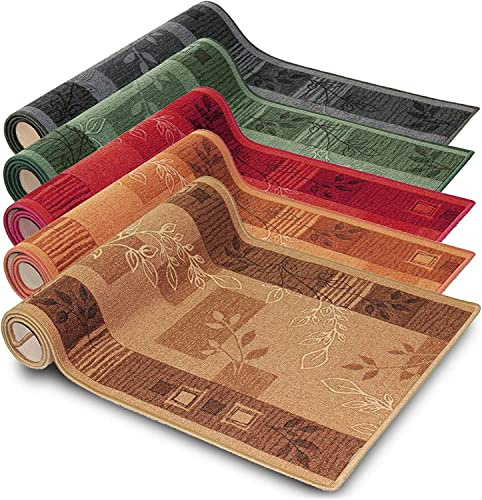 Floordirekt Küchenteppich Flur Teppich Läufer rutschfest - für Küche oder Wohnzimmer nach Maß kurzflor Küchenläufer Meterware 80 x 300 cm Grau