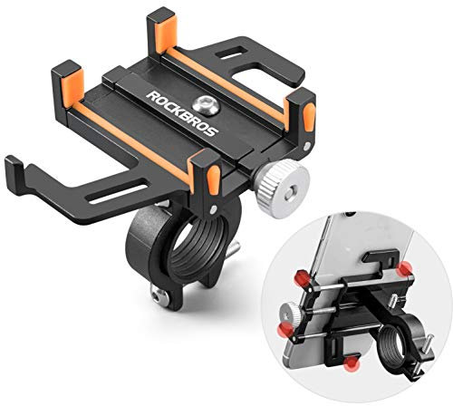 ROCKBROS Fahrrad Motorrad Handyhalterung für 4.2-6.8 Zoll Smartphone 360° Drehbar Ebikes Halterung für Lenker 22.2 bis 31.8mm Universal