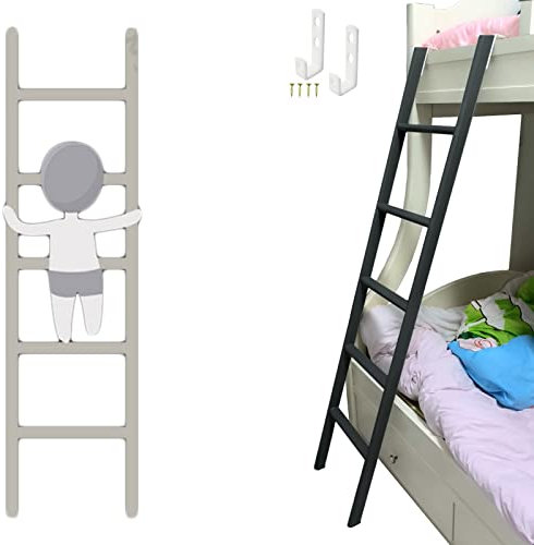 Échelle superposée pour Enfants et Adultes pour Camping-Car, Caravane, Camping-Car, échelle de lit Mezzanine à Crochet et au Sol, échelle de lit surélevée de Remplacement en métal (Couleur :
