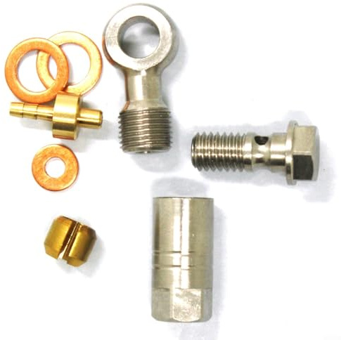 Hydraulischer Scheibenbremsschlauch, Banjo-Anschluss-Set für Hope enthält einen Banjo-Anschluss, Ölnadel, Oliven, Dichtringe und Schrauben