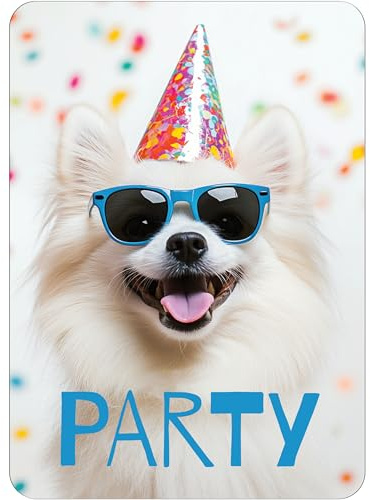 PACKLIST® Invitaciones de Cumpleaños – 12x Invitaciones con un Perro para tu Próxima Fiesta – Divertidas Tarjetas de Invitación para Cumpleaños Infantiles, Fiestas Temáticas y Eventos Especiales