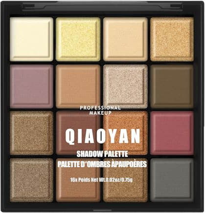 BUTBU Professional Makeup Paleta de Sombra, 16 Colores Ultra Pigmentada Sombras de Palette, Larga Duración, Paleta de sombras de Ojos Versátil, para Cautivar Desde Acabados Suaves a Intensos