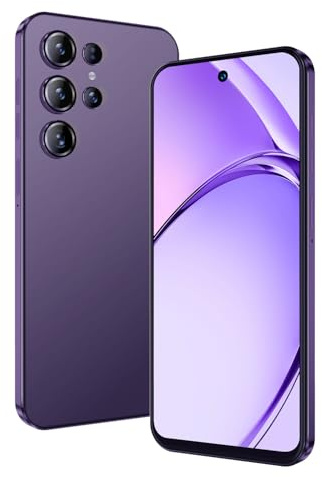Aidekunlin Sblocca telefono, schermo da 6,52 pollici, 3 GB RAM+32 GB ROM, fotocamere anteriori e posteriori, supporta 4G LTE-FDD TDD, chip ad alta velocità 8 core, telefono Android 4G (500purple)
