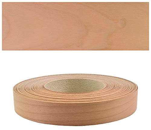 Mprofi MT® Kantenumleimer Kirschbaum | 22 mm x 20 m | Echtholz Furnier Kantenband | Bügelkantenumleimer für Regale und Möbelplatten | Kantenumleimer mit Schmelzkleber | Bügelkante für Möbel – TR/22/20