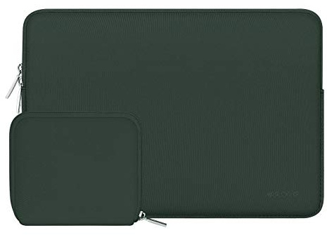 MOSISO Laptop Hülle Tasche 15 Zoll für MacBook Air 15 M5 M4 M3 M2 2026-2023 | 15 Zoll Laptoptasche für MacBook Air M5 M4 M3 M2 (2026-2023), Dell XPS, Ultraleicht, Ultradünn Laptophülle,Mitternacht Grün