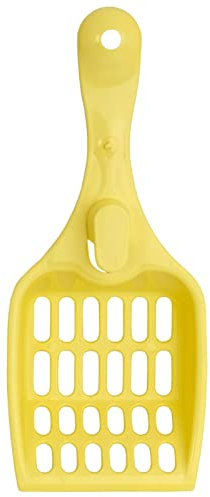 4BIG.fun Katzenstreulöffel Streuschaufel Katzenstreu Schaufel Katzenklo Kotlöffel Haltbare Plastikstreuschaufel Kotschaufel hygienisch Gelb