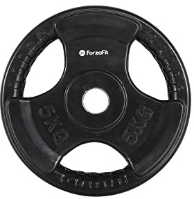 ForzaFit Hantelscheibe aus Gummi - Innen Durchmesser 30 mm - von 2,5 kg bis 20 kg erhältlich für Krafttraining, Fitness und bodybuilding (5)