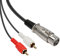 MEIRIYFA Adaptateur XLR femelle vers 2 fiches phono RCA mâle en Y - Câble répartiteur XLR femelle 3 broches vers double RCA mâle - Câble audio stéréo (1,5 m, XLR femelle)