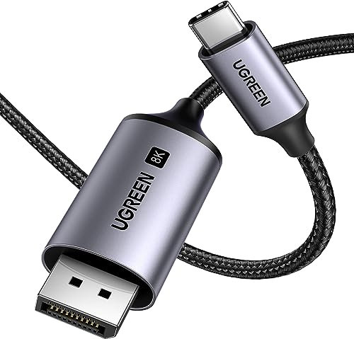 UGREEN USB C auf DisplayPort 1.4 Kabel 8K 60Hz 30Hz 4K 240Hz 144Hz HDR VRR Thunderbolt 4 3 DP1.4 Kabel kompatibel mit iPhone 17 MacBook Pro Air M2 Mac mini M4 iPad Pro Air 5 Surface Pro 8(2M)