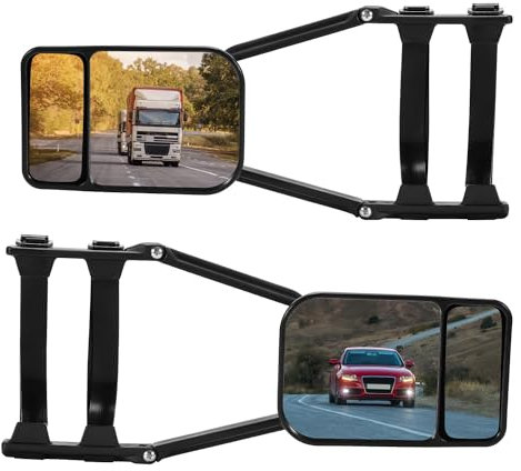 Jopassy 2 Stück Wohnwagenspiegel Auto universal | Caravanspiegel Spiegel, Verstellbarer Zusatzspiegel | Wohnwagen Außenspiegel für alle gängigen Fahrzeugtypen (Wohnmobil Caravan Anhänger)