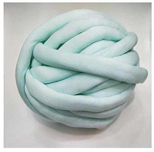Roving Häkeln 1000g super dickes klobiges Garn DIY sperrige Arm-Roving-Strickdecke Hand Strick-Spin-Garn-DIY-Decke 60m 981 (Color : Mint)