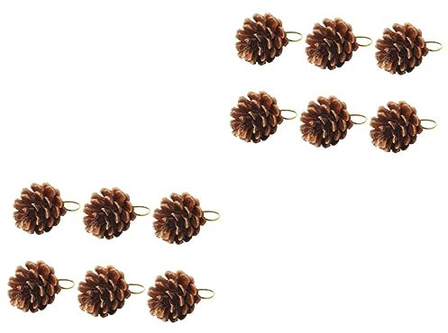 PRETYZOOM 12 STK Weihnachtsdekorationen Tannenzapfen-Ornamente Rustikale Tannenzapfenverzierungen Christbaumschmuck Im Herbst Mini-tannenzapfen Zum Basteln Mini Natürliche Tannenzapfen