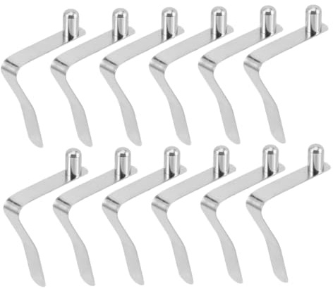 GOOHOCHY 12pcs Locking Spring Clips for Poles v Shape Clamp Accessories for Kayak Paddle