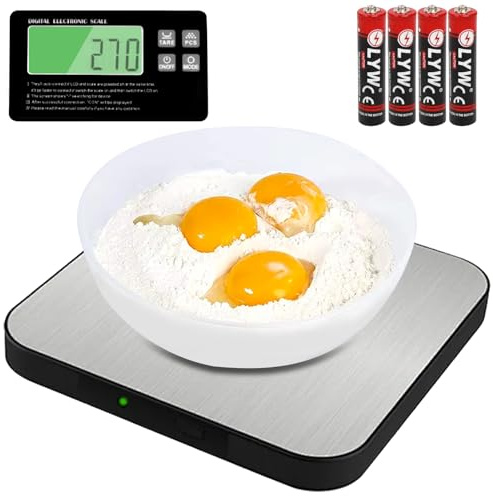 Küchenwaage Digital,1g/15kg Grammwaage, 7 Maßeinheiten, 2025 Neueste Kleines Aufgeteiltes Design Küchenwaage, Mit Separatem LCD-Display,Zählfunktion&Tara-Funktion,4x Batterien inklusive