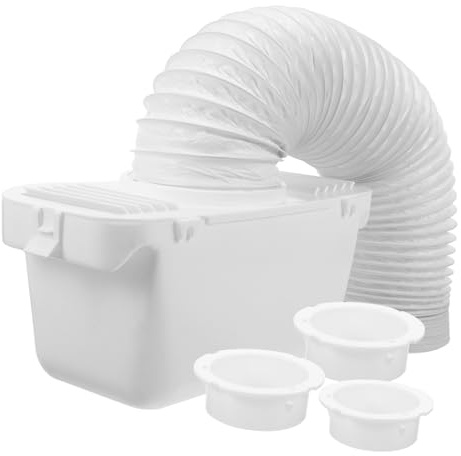 Dryer Vent Connection Connector Kit White Plastic Replacement | Drum Dryers and Clothes, Easy Cleaning, Fine Dirt Filtration, Lint and Water Collection