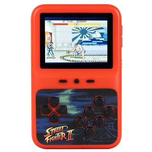 Fizz Creations Street Fighter 2 Farben Handheld Elektronisches Spiel Retro Classic Arcade Spiel Vollfarbgrafik Original-Sounds Batteriebetrieben Retro Gaming Geschenk