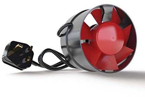 BLACK ORCHID BO-AF-150-UK 150 mm 6-Inch Diameter Axial Flo in Line Horticultural Extractor Fan - Black