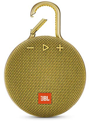 JBL Clip 3 - Altavoz inalámbrico portátil con Bluetooth, parlante resistente al agua (IPX7), hasta 10h de música continua, amarillo