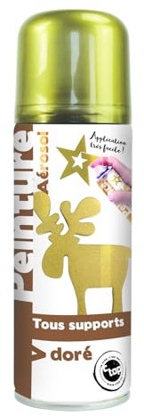 MÉGACRÉA Aérosol Peinture Doré Spray 125 ML
