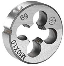 sourcing map M10 x 1,0 metrische Rundschneidemaschine Gewindeschneideisen 30 mm AD legierter Stahl