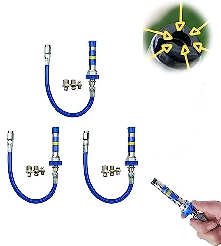LOKORI Lube Pro Plus Hochdruck-Fettkupplung, universelle Fettverschraubungsverlängerungen, Hochleistungs-Fettpressenkupplung, Schnellverschluss- und Freigabe-Fettpressen-Spitzenadapter (Color : 3pcs)