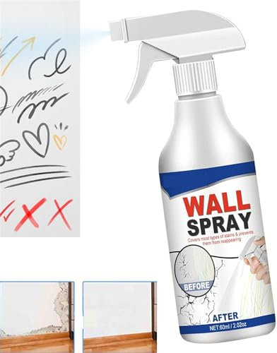 Vernice Spray Versatile per Riparazione di Pareti e Soffitti - Pittura a Base d'Acqua, Colore Bianco - Copre Macchie, Sigillante e Smacchiatore (1