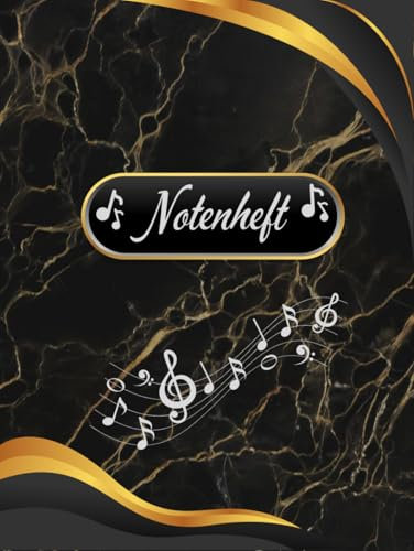 Notenheft Klavier Notenbuch Keyboard Musikunterricht Akkordeon Notenlinienheft Große Lineatur Klavierunterricht Anfänger Piano Orgelbuch DIN A4 ... Notensysteme Musiker Celesta B08B
