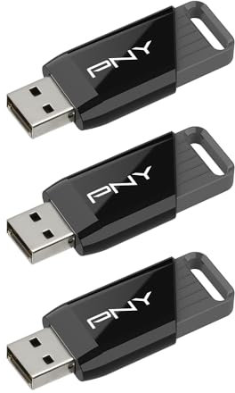 PNY Paquete de 3 Unidades Flash 128GB Attaché X USB 3.2 Gen 1, Rendimiento de Lectura hasta 130 MB/s, Almacenamiento y Transferencia de Datos Portátil Fiable, Duradero, Tipo A, Ordenadores