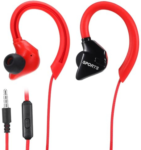 Operitacx Kabelgebundene in-Ear-KopfhöRer Mit OhrbüGel SportkopfhöRer Wasserdicht FüR Laufen Fitness Und Outdoor AktivitäTen Aluminiumlegierung 35Mm Klinkenstecker