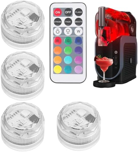 Underwater Lights | Subacquei LED Spotlights | RGB Waterproof Decorative Lighting | Battery Lamps with Wireless Remote Control 13 Colors 4 Modes Reusable for Pool, Tub, Garden