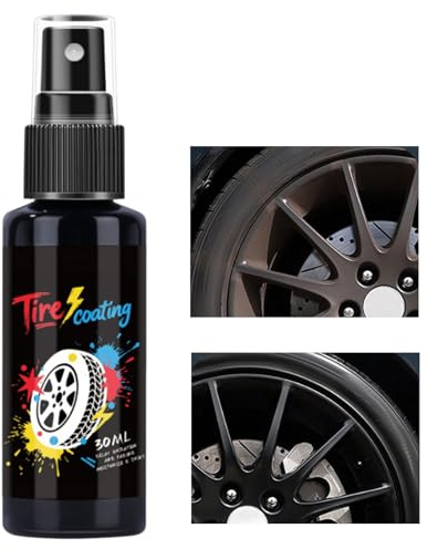 Spray Lucidante Per Pneumatici | Rivestimento Nano Duraturo Per Pneumatici | Agente Per Cerchi Ad Alto Lucido,Per Automobili Suv Veicoli Detailing Domestico Restauro Manutenzione