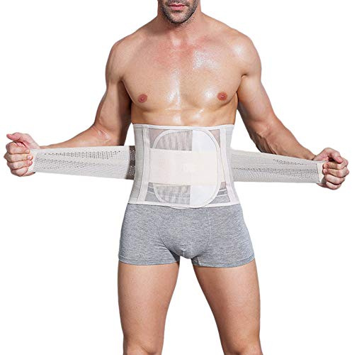 GELing Herren Body Shaper Taillenmieder Elastisch Figurformend Shapwear Bauchgürtel Funktiongürtel Bauchweggürtel Nackt XXL