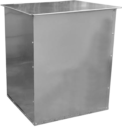 Large Animal Feed Bin Galvanised Steel Outdoor Bin for Tack Feed Coal Logs and Garden Farm Stables with Hinged Lid Corn Bin 100L