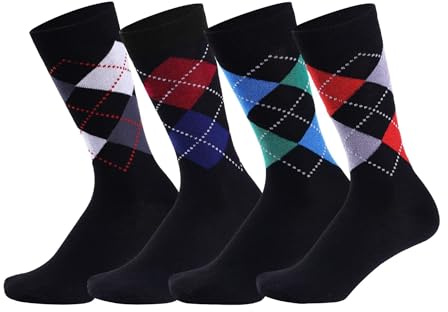 3 Pairs Mens Dress Suit Work Heavy Graph Dots Sock Cotton Rich Smart Design Multipack-One Size-Dress Suit Work Socks Size UK 6-11 (UK, Numeric, 6, 11, Regular, Regular, Black Multi)