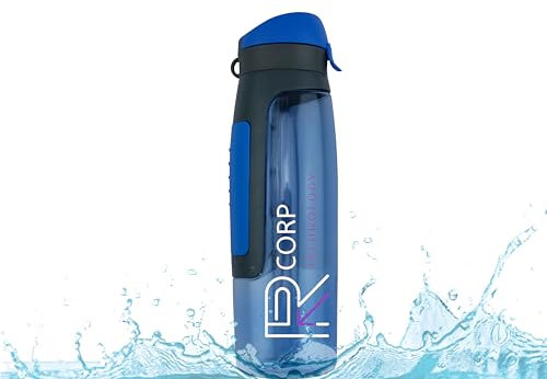 RCORP TECHNOLOGY Botella de agua sin BPA Tritan Plastico no produce sabor al liquido,Water Bottle Reutilizable para Niños Juventud y Adultos Deportes Oficina Escuela Gimnasio Ciclismo Correr