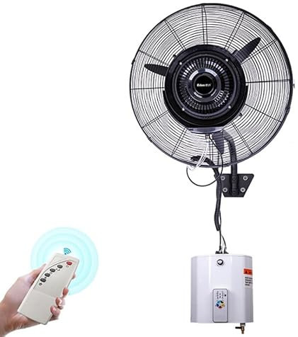 Ventilateur De Brumisation ExtéRieur Ventilateur Oscillant Commercial Pour Patio, Ventilateur Sur Pied Industriel Mural, Ventilateur De PulvéRisation De Refroidissement Par Brouillard D'Eau Portable(8