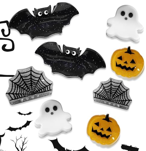 Pinza de garra de Halloween, mini pinzas de garra, accesorios, regalos para niños, adornos para la cabeza espeluznantes, lindo diseño de temática navideña, calabaza, fantasma, telaraña