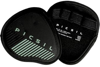 PICSIL - Fitness Grips Pads | Alternative to Gym Gloves | Strong Neoprene Grip for Weightlifting & Cross Training | Suitable for Men & Women | Design for Dumbbells and Pull Ups |