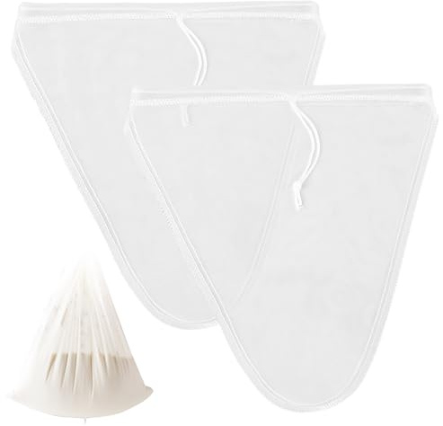 2 Pcs Cheese Cloths for Straining,30 * 30cm Reusable and Washable Nut Milk Bag,Muslin Cloths for Cooking,Jelly Bag for jam Making Nylon Mesh Cheese Cloth for Filtering Butter Juice Tea Coffee